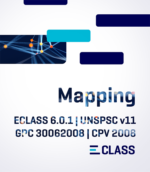 Product image: Mapping ECLASS 6.0.1 – UNSPSC v11 – GPC 30062008 – CPV 2008